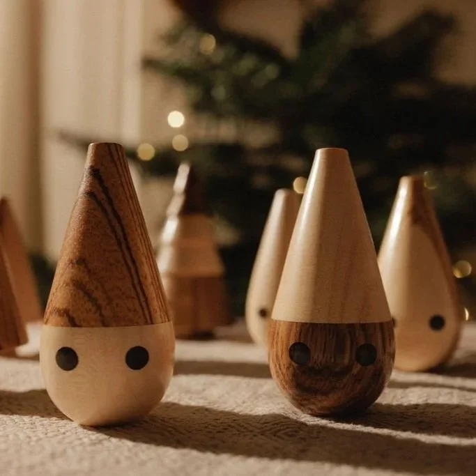 Handmade Wooden Droplet Toy Ornament