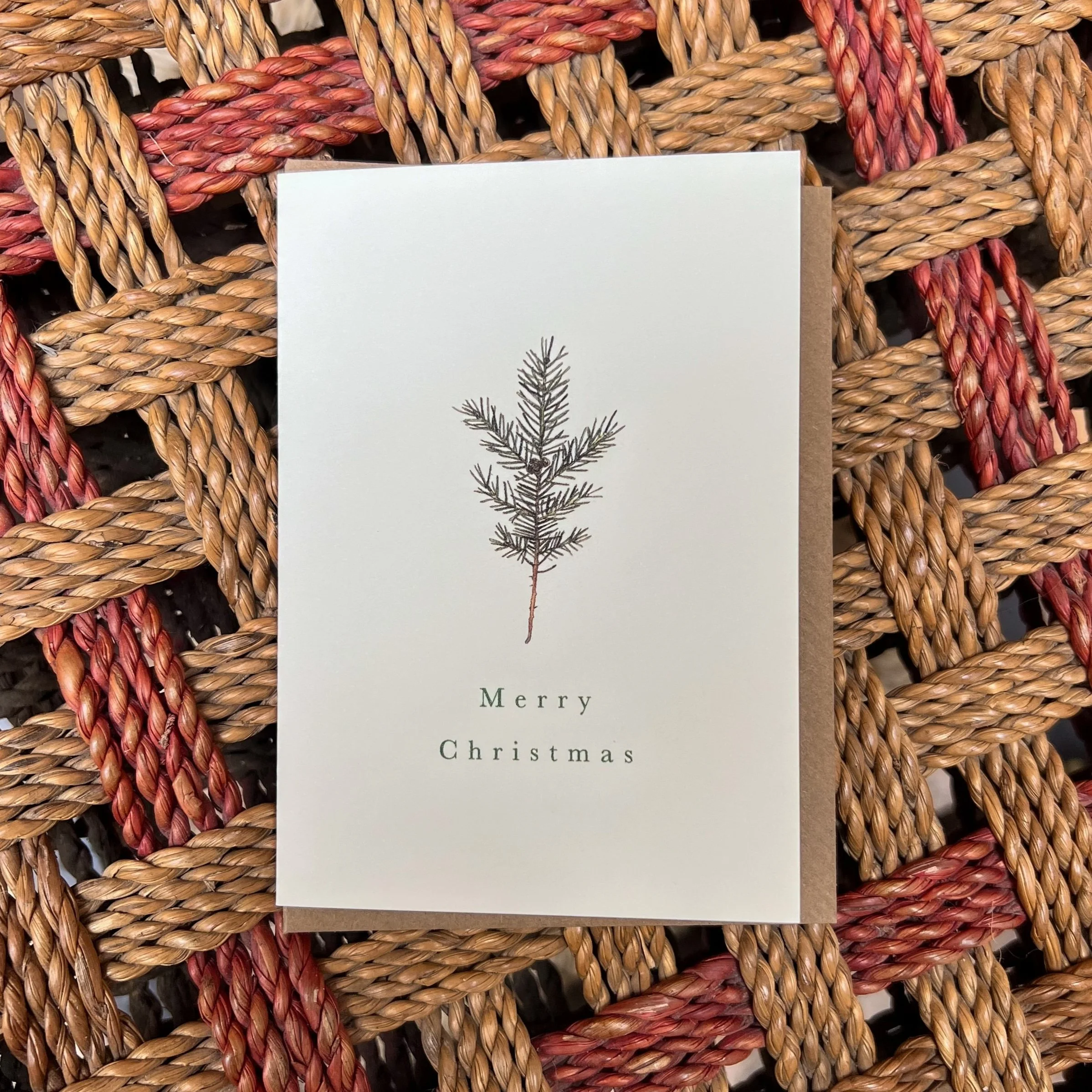 Merry Christmas Pine Small Card