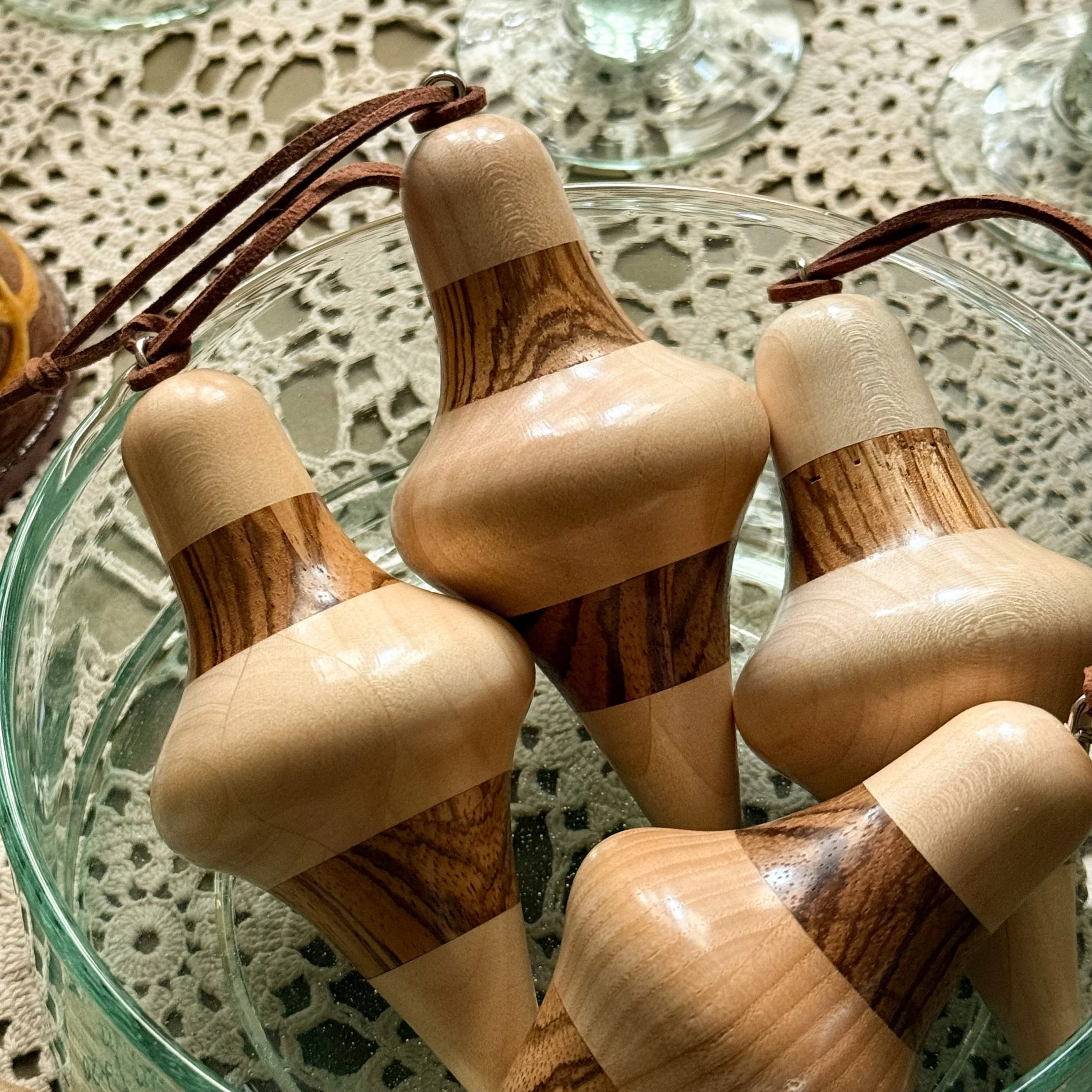 Hand Turned Wooden Baubles