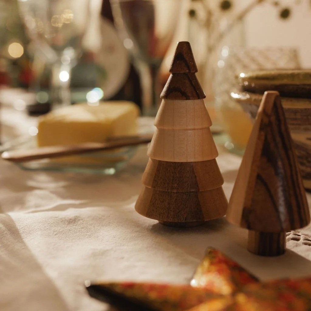 Hand Turned Wooden Tree Ornament