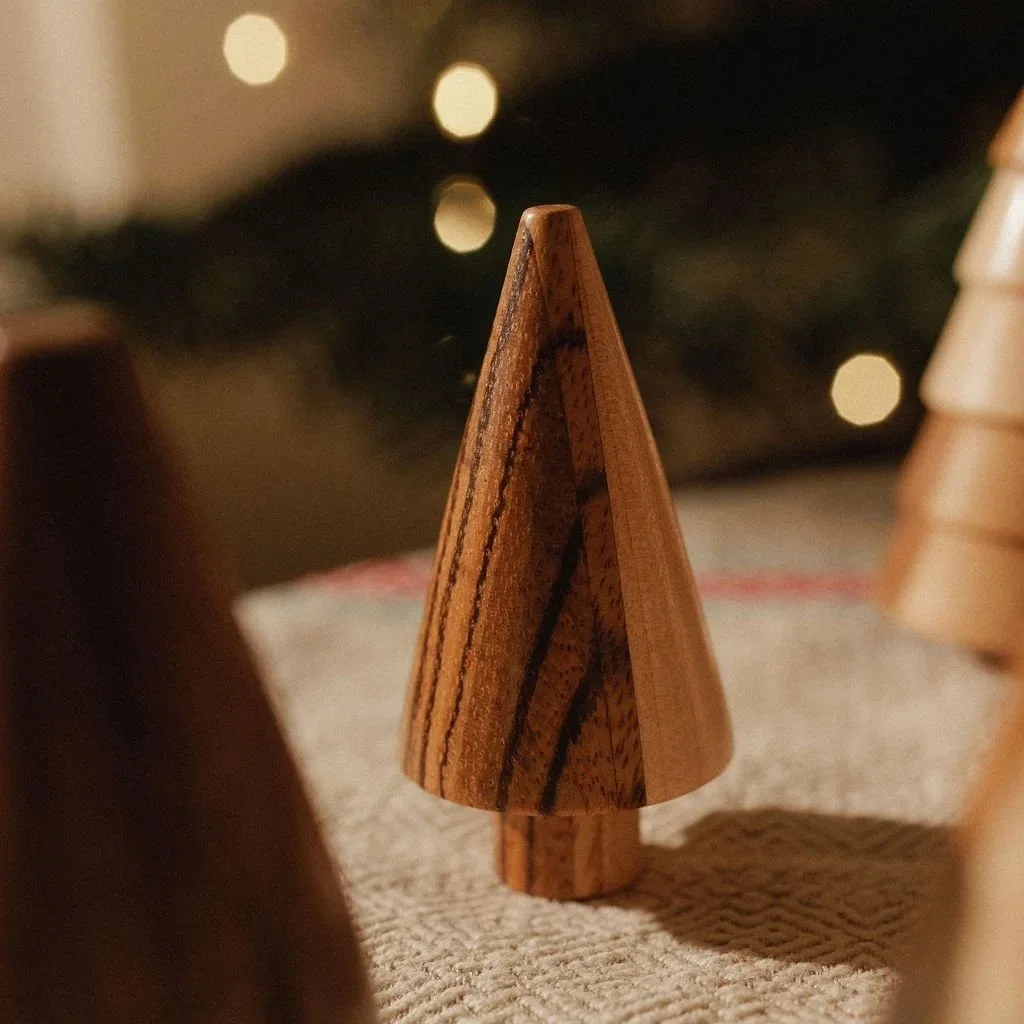 Hand Turned Wood Tree Ornament