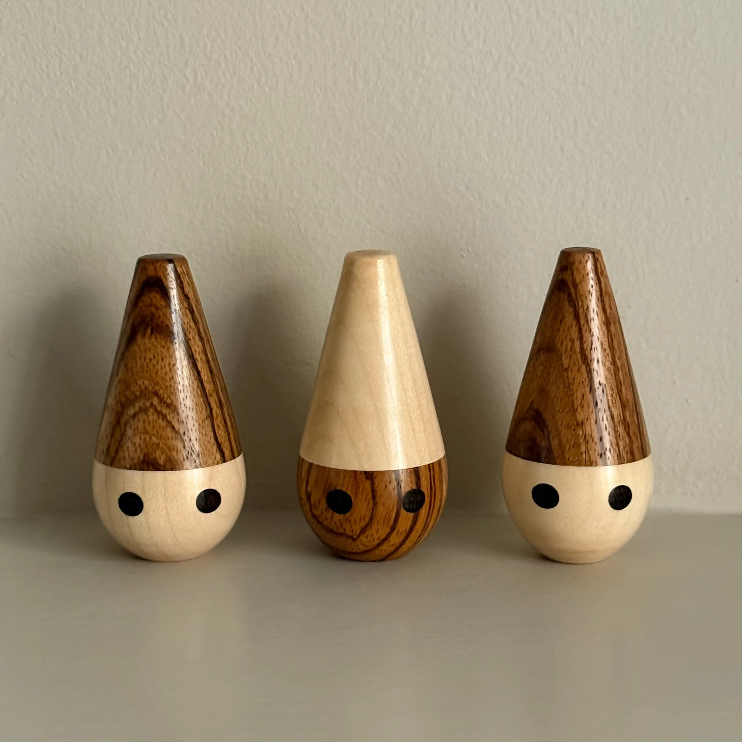 Handmade Wooden Droplet Toy Ornament