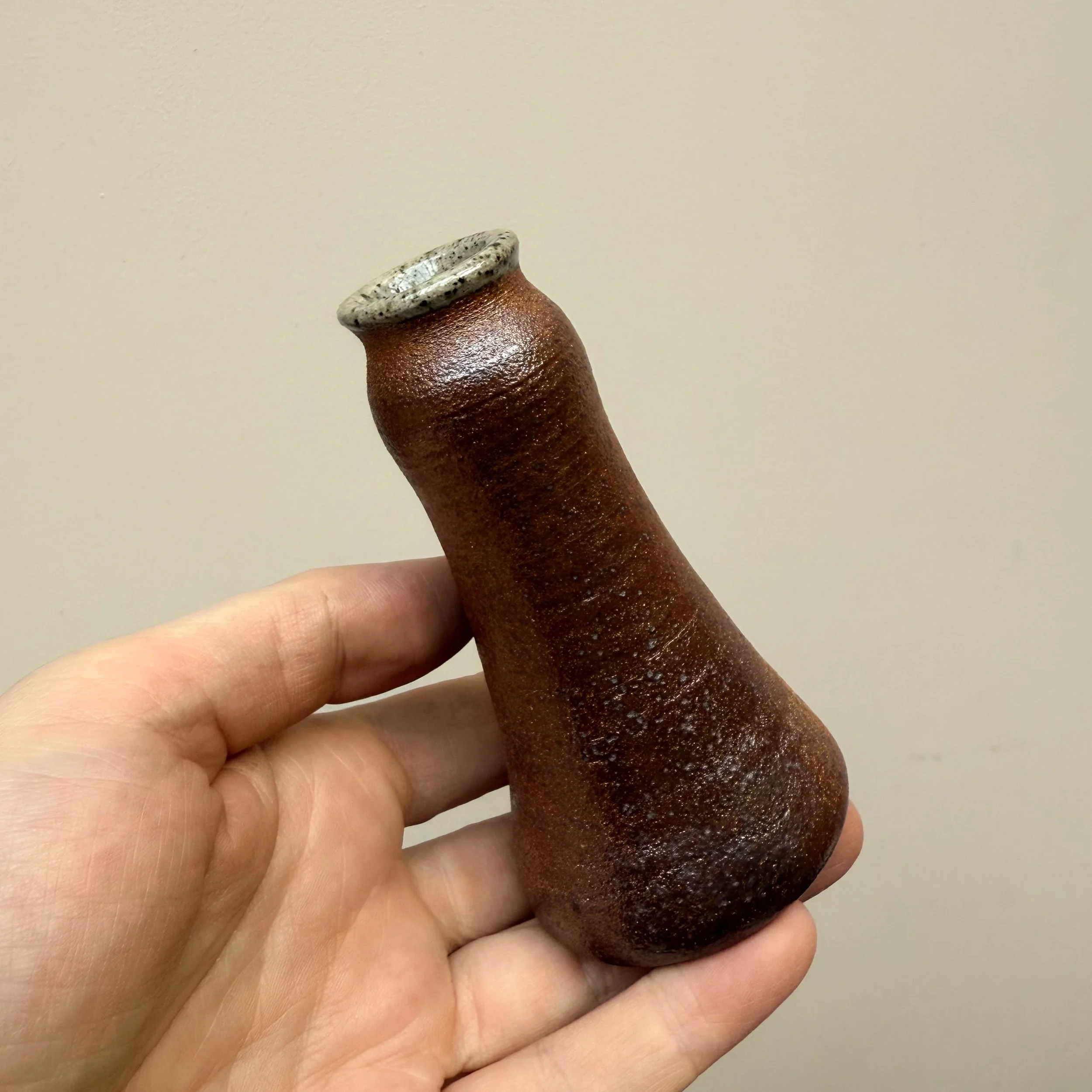 Wood-Fired Ceramic Bud Vase