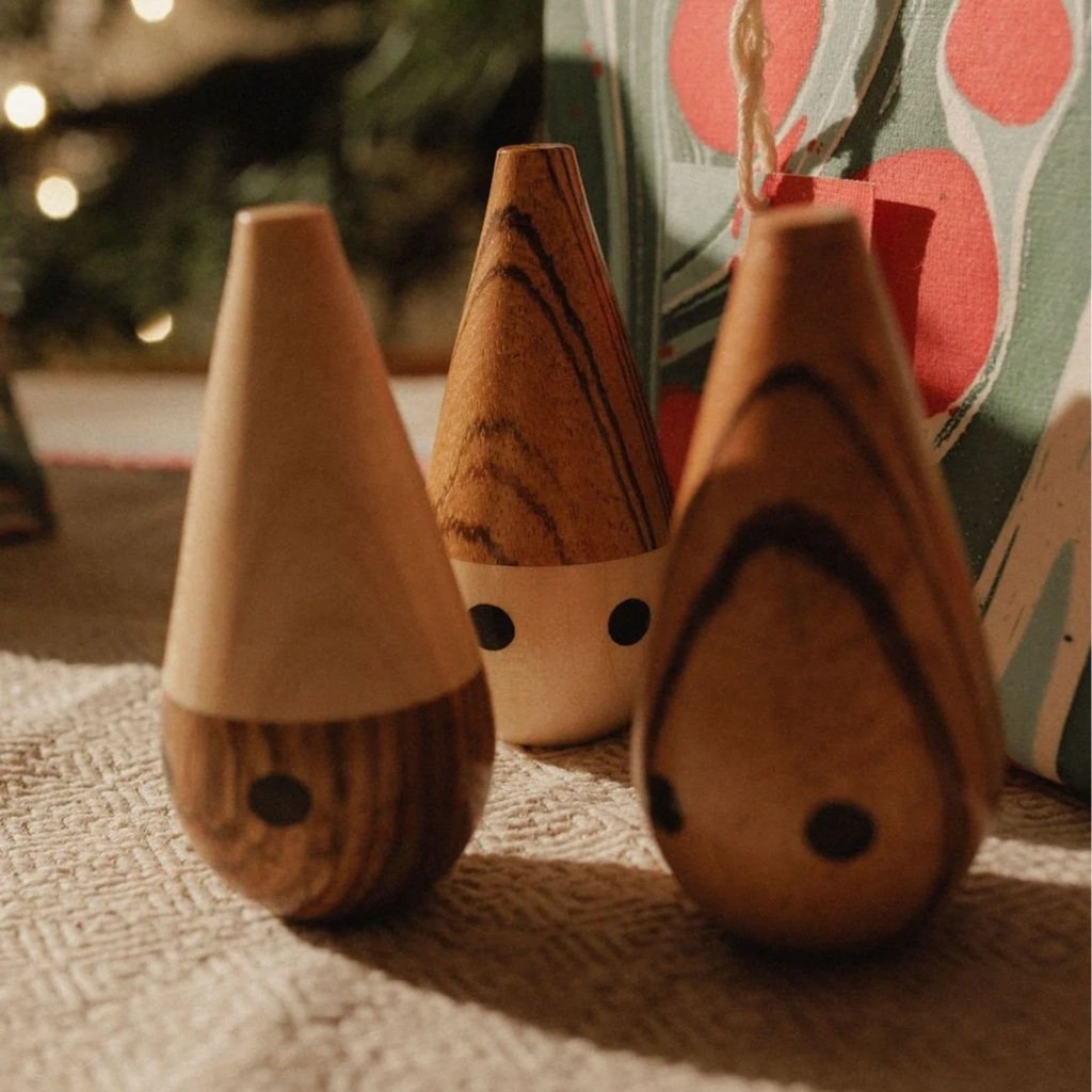 Handmade Wooden Droplet Toy Ornament