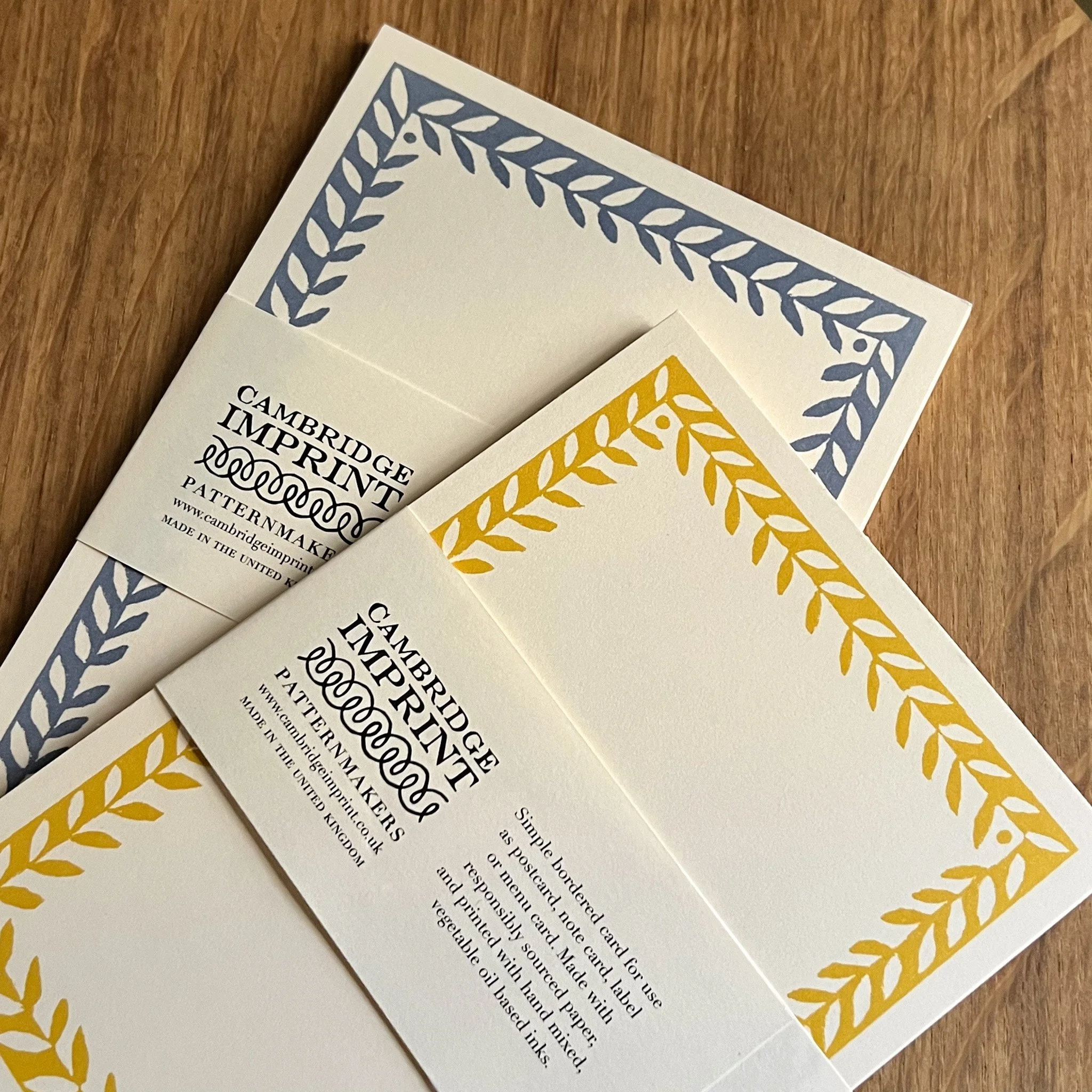 Cambridge Imprint Patterned Border Notecards