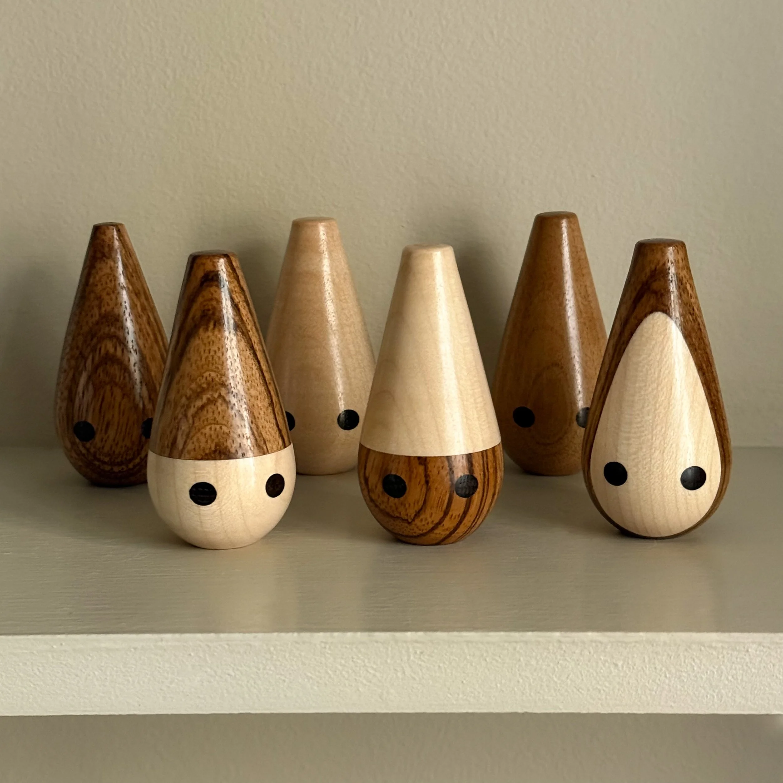 Handmade Wooden Droplet Toy Ornament