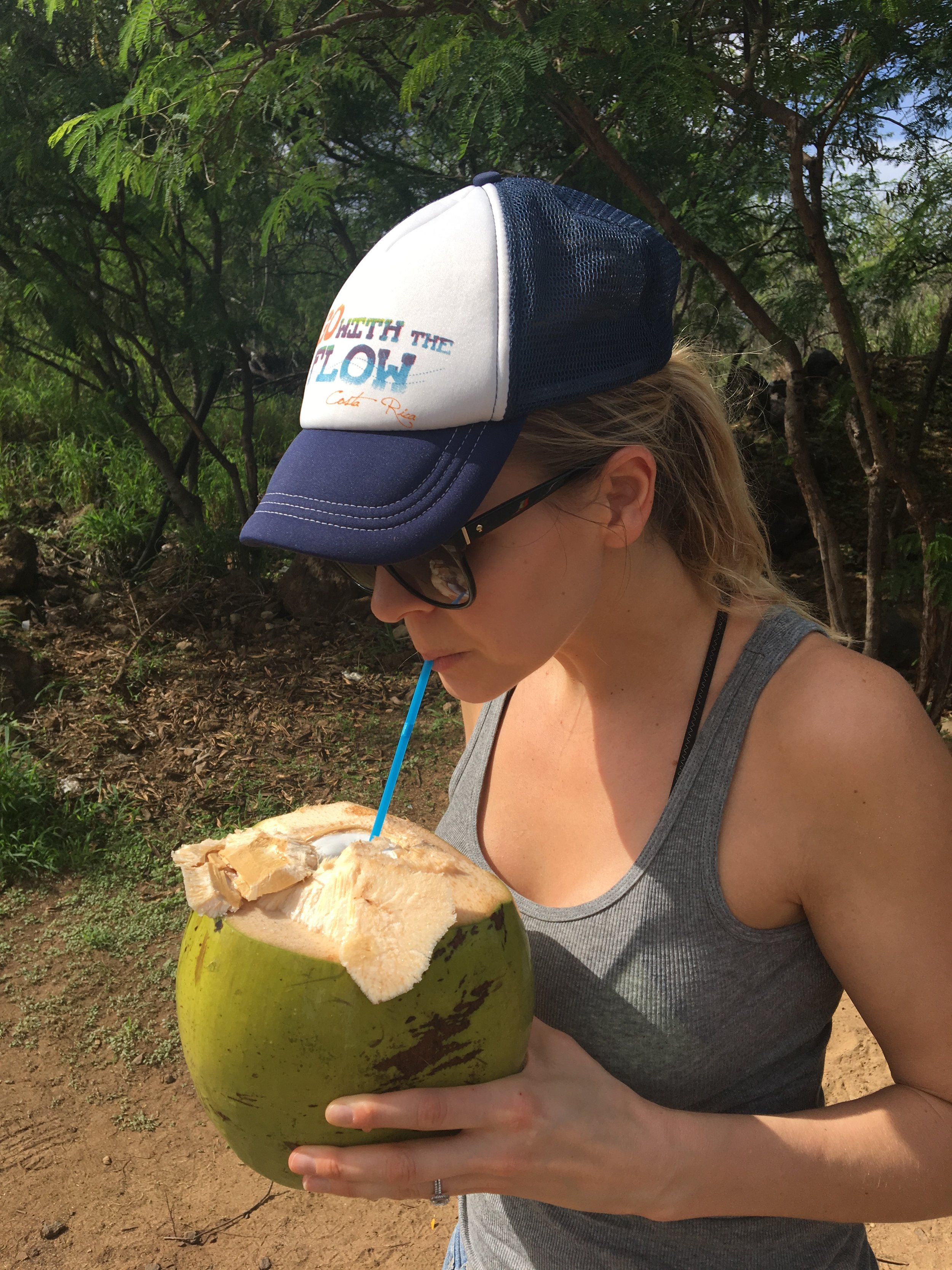 There are plenty of healthy commercial coconut waters out there for when we can't drink it straight from the source.