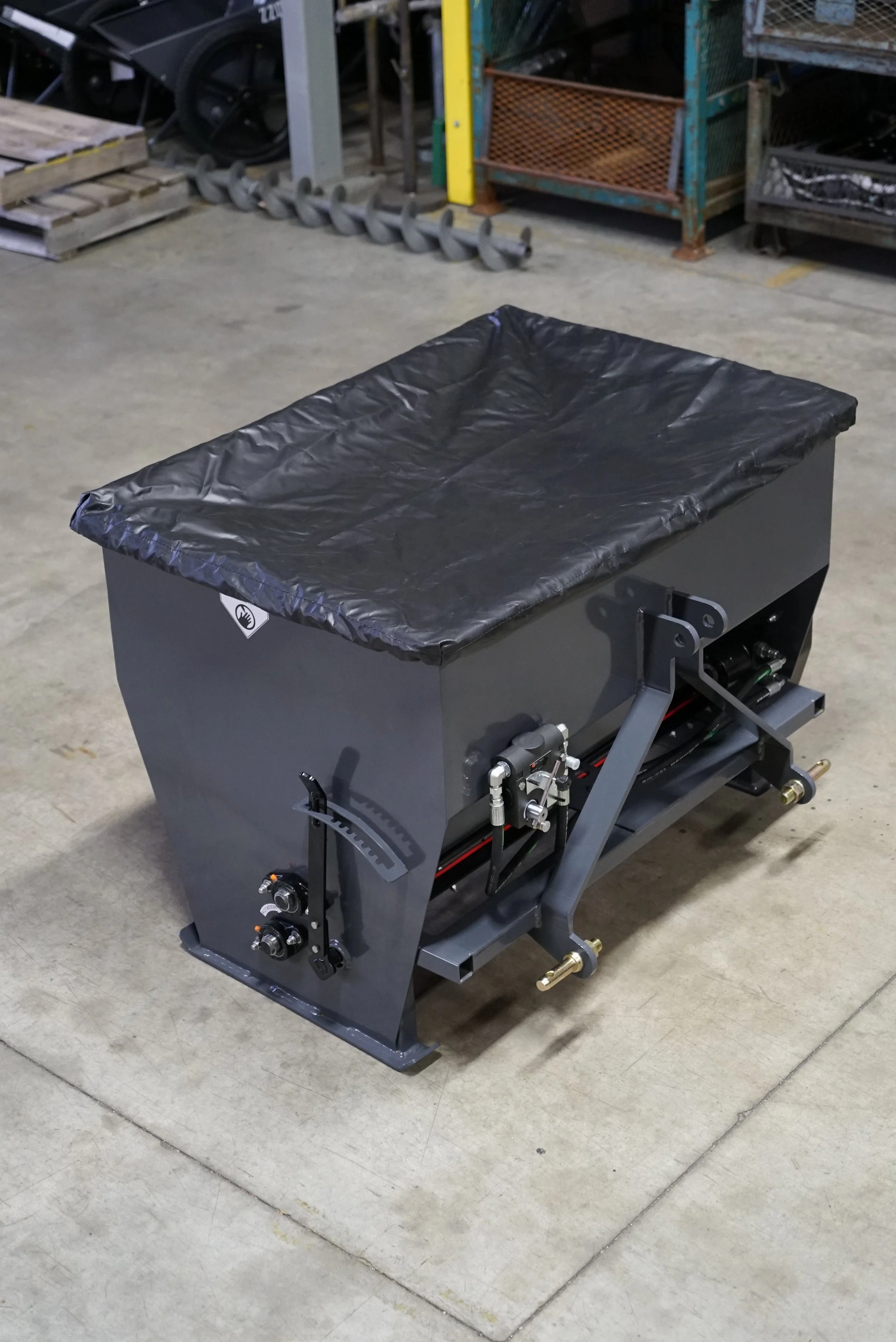 Bauman 1140 Drop Spreader – rugged stainless steel spreader shown on white background for clear product display.