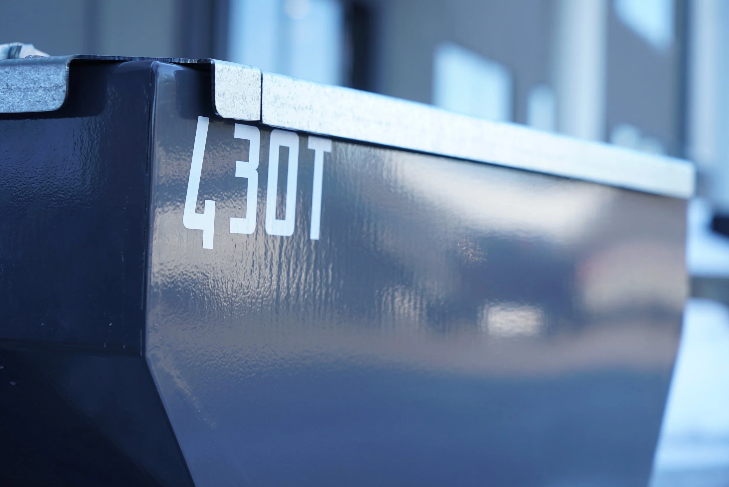 A close up of the Bauman 430T Drop Spreader