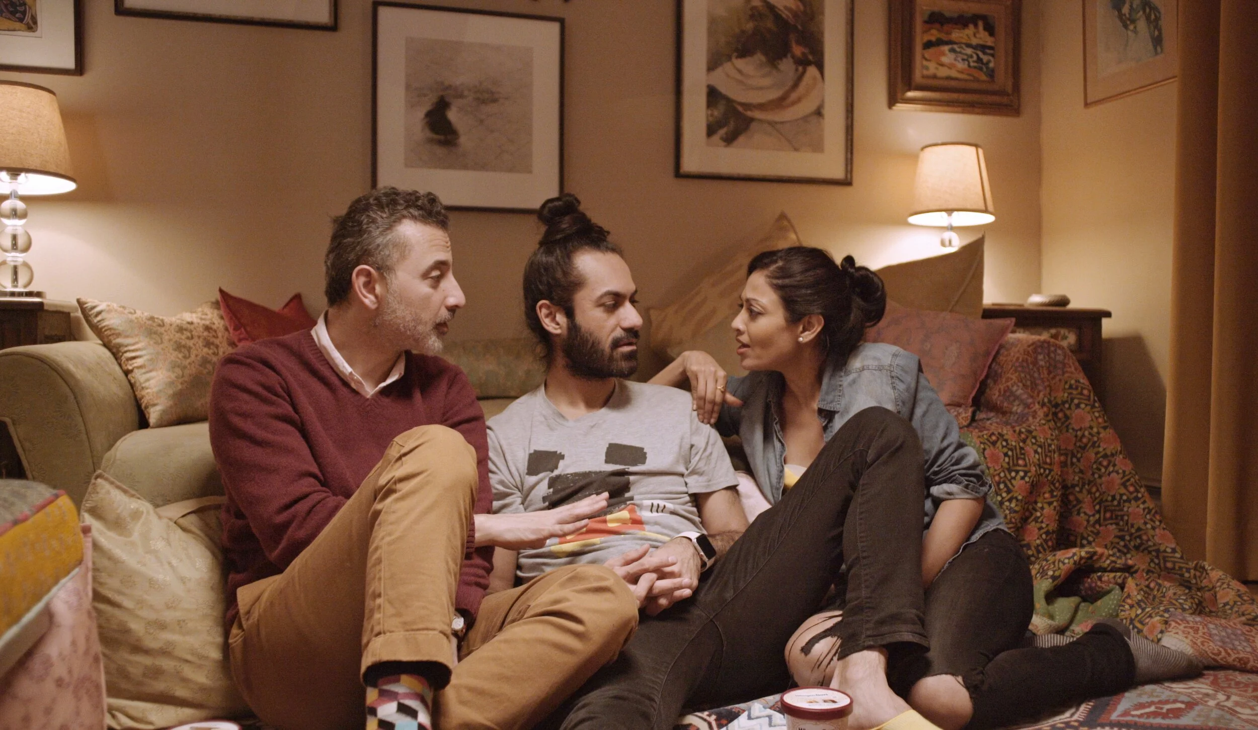 Agency Still - Saks Afridi as Saif, Sadiq Samani as Kartik and Ami Sheth as Anjali.jpeg