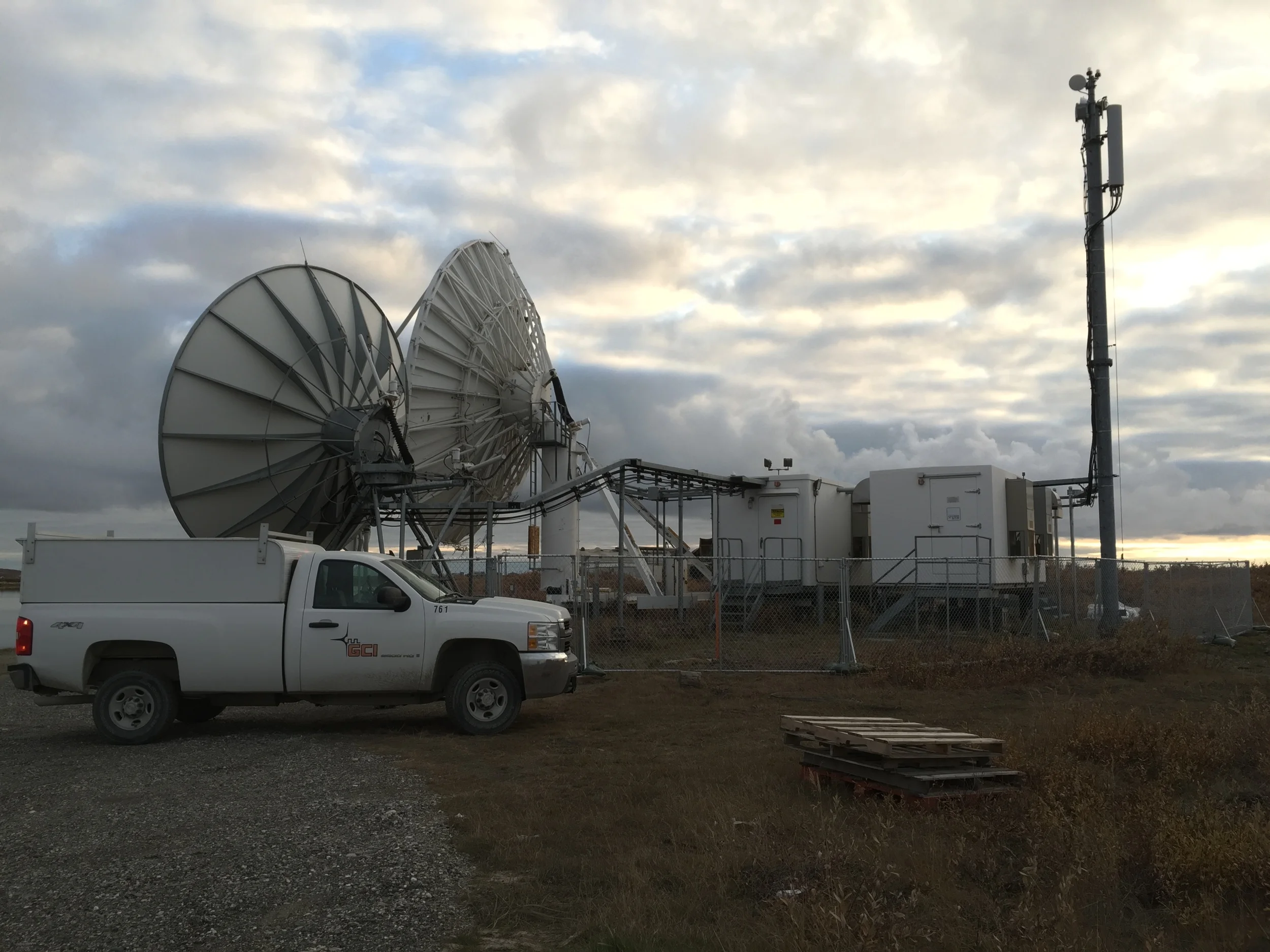 Kotzebue GCI Earth Station connected to the TERRA tower via fiber (Sept 2105)