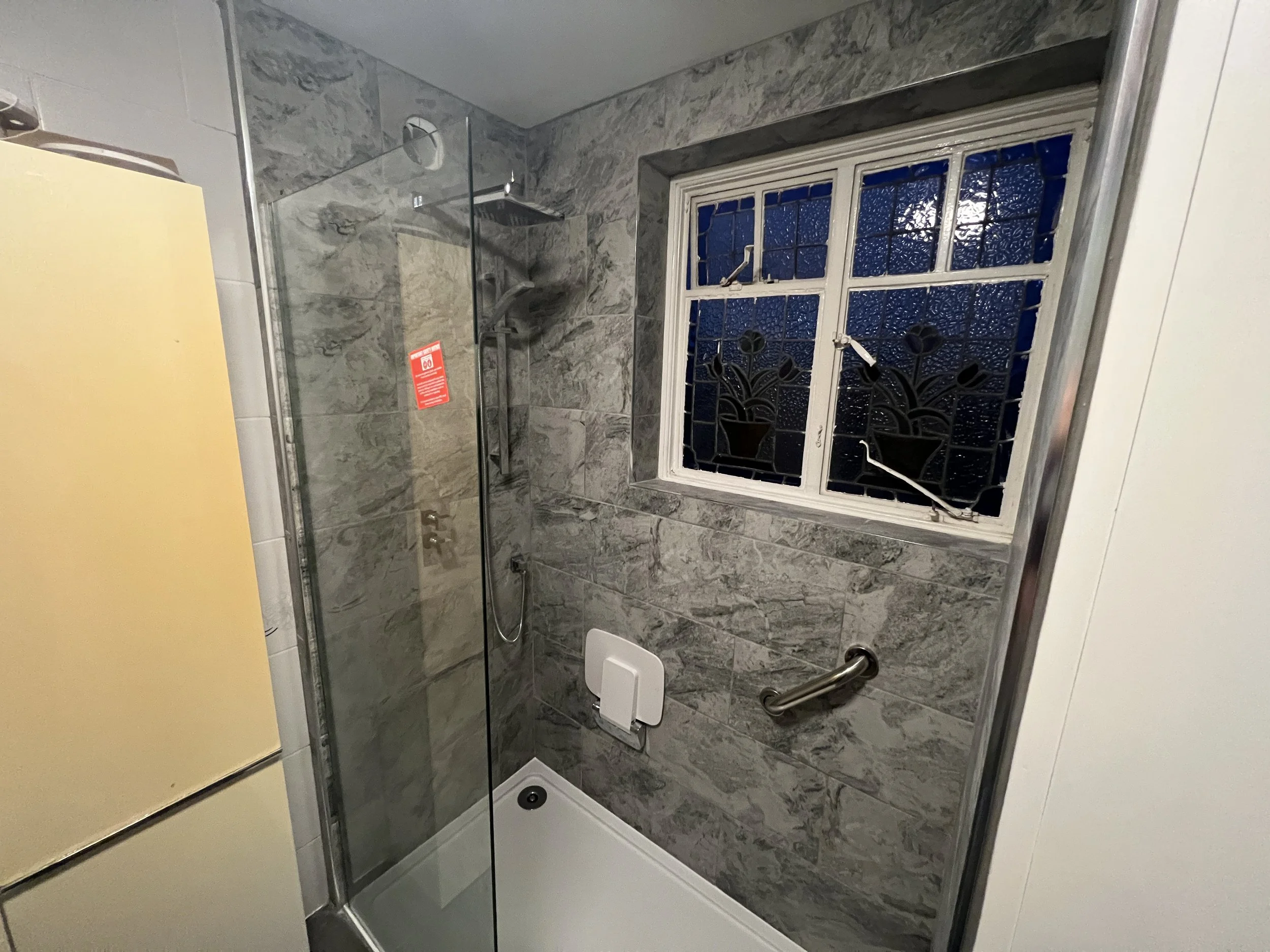 Shower Area Re-Tiling &amp; Glass Shower Screen | Morden
