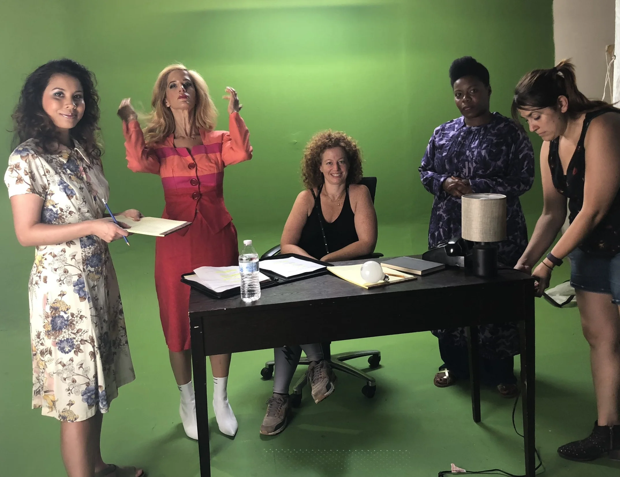 Beckys Through History takes on the 80's. &nbsp;L-R: Michelle Vo, Ilana Becker, Katie Rosin (producer), Zonya Love, Sarah Cogan (production designer)