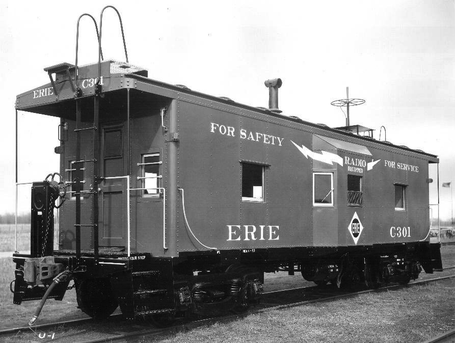 1953 builder's photo of sister caboose No. C301. (International Car Company photo)