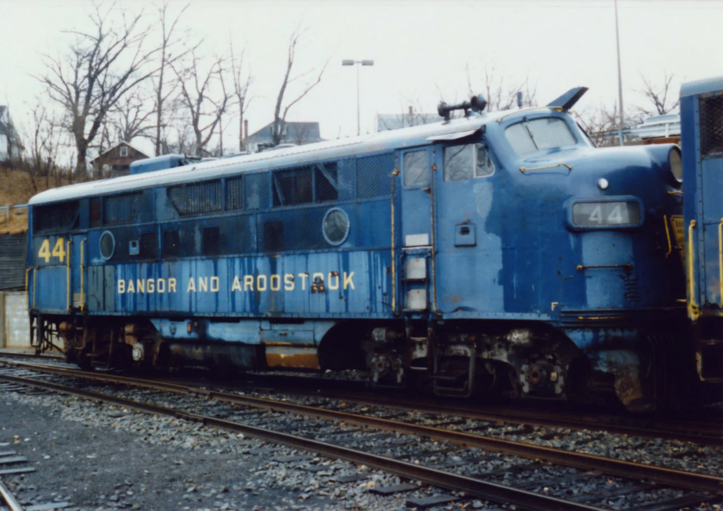 BAR No. 44 rests in the M&E's Morristown yard shortly after its acquisition by Tri-State in 1984. (Robert Allard Jr. photo)