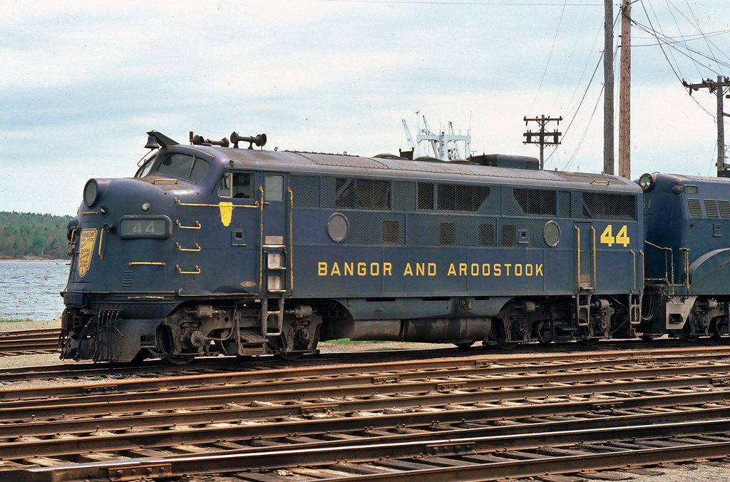 BAR No. 44 rests between assignments in Searsport, ME in June of 1977. (Tom Sink photo)
