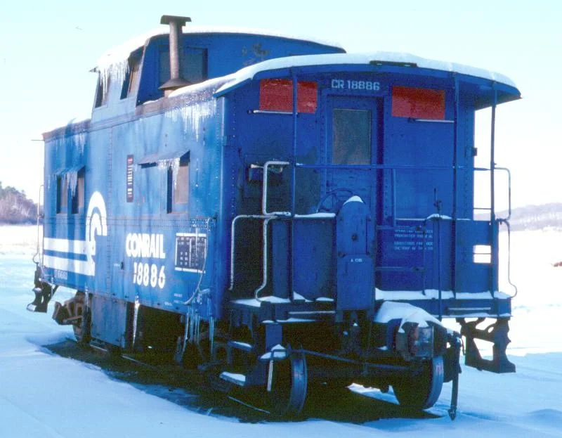 CR No. 18886 is seen here at HO Jct. in Horseheads, NY (along the Southern Tier) on February 17, 1980. (Karl Geffchen photo)