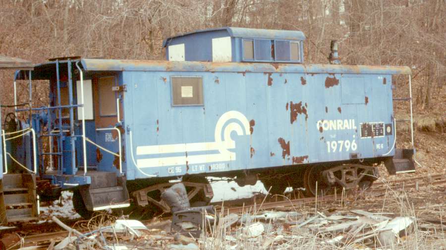 No. 19796 sits in Whippany, NJ in March of 1988, less than two years after Tri-State acquired it from Conrail. (Karl Geffchen photo)