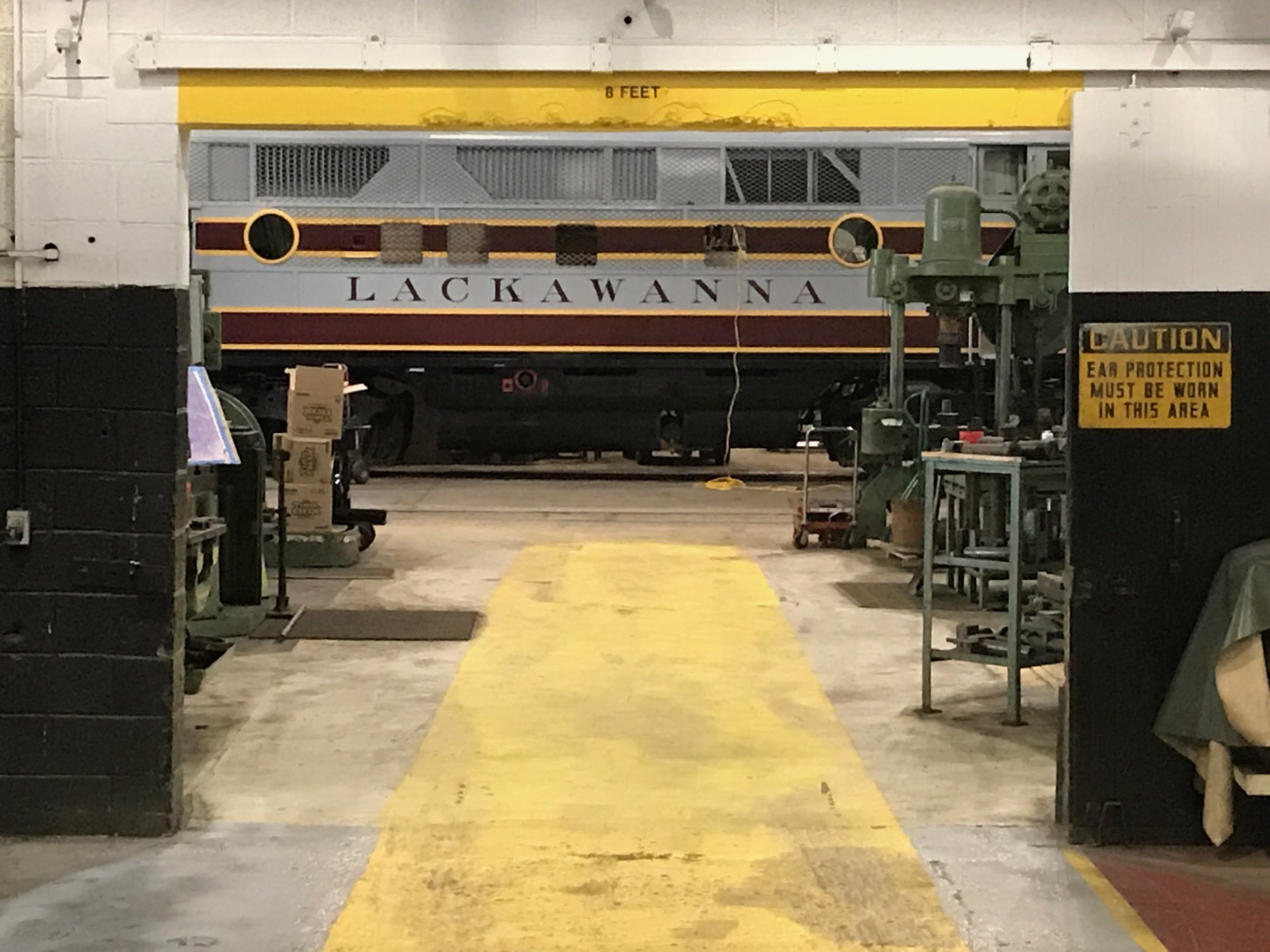 663 shown in Scranton Shops, a facility purpose-built for working on this type of locomotive. 