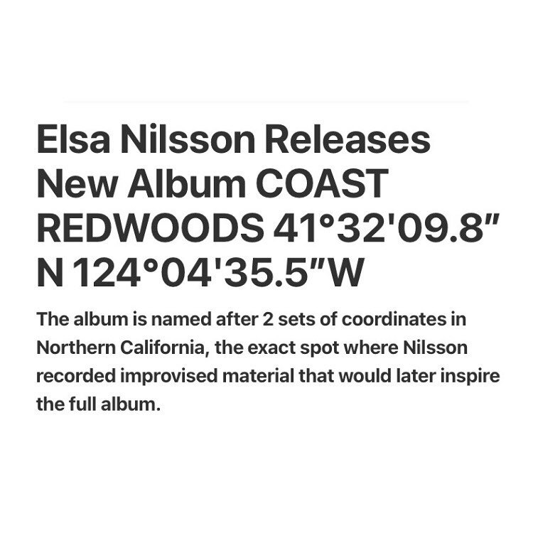 🎭 &ldquo;Coast Redwoods&rdquo; on Broadway World.

🪵 Such an amazing and extensive review from @officialbroadwayworld on @elsanilssonmusic &lsquo;s &ldquo;Coast Redwoods 41&deg;32'09.8&quot;N 124&deg;04'35.5&quot;W&rdquo;.

🗣 &ldquo; This is a ten