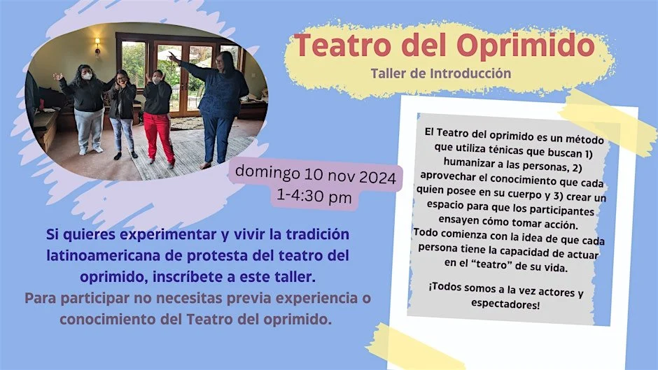 El Teatro del oprimido utiliza prácticas de encarnación física, de solución creativa de problemas y de la actuación como forma de experiencia ensayística revolucionaria. Este método de teatro posee técnicas que buscan humanizar a las personas utiliza