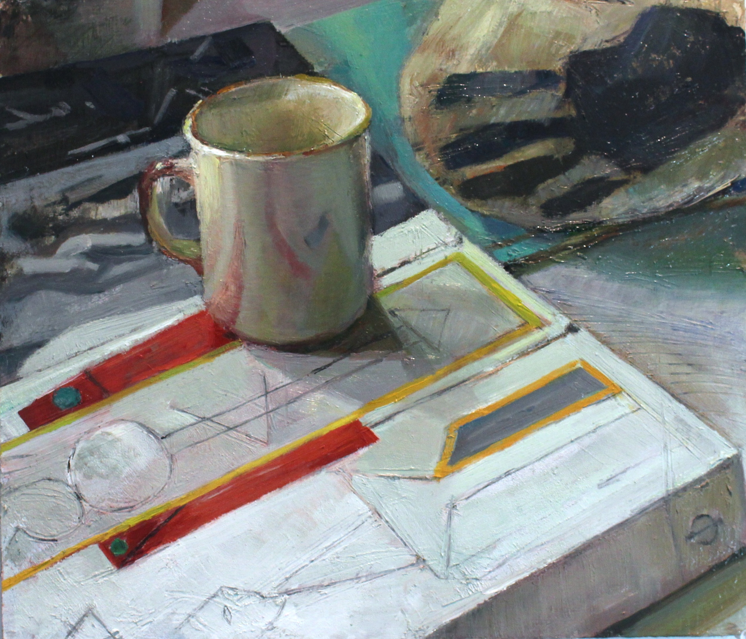 In the Studio with Cup and Picasso_14x16_oil on panel.jpg