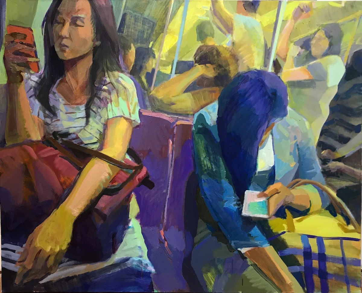 "Your Space / MySpace" Oil on canvas, 40"x60", 2018