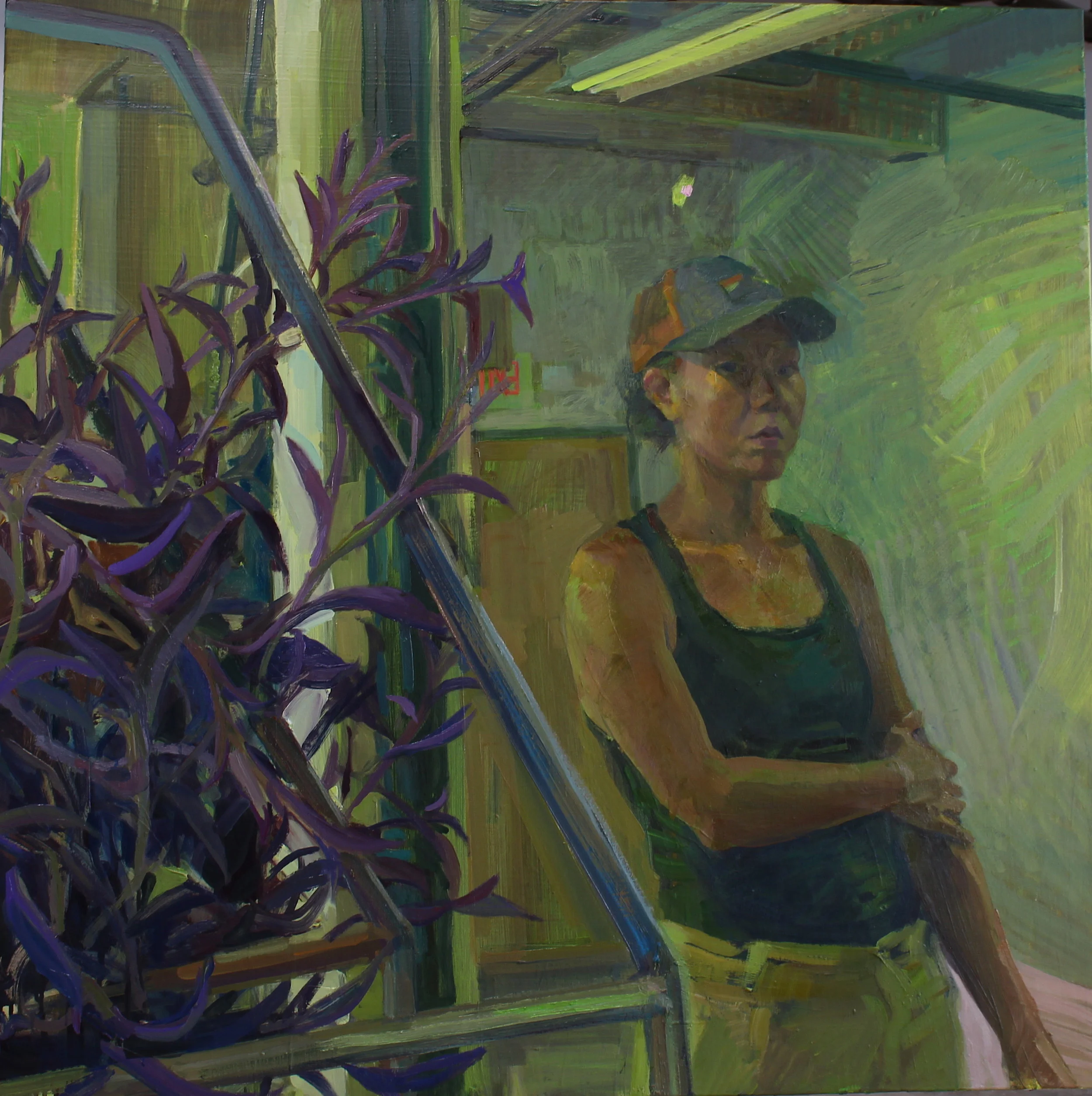 Self Portrait with Purple Hearts