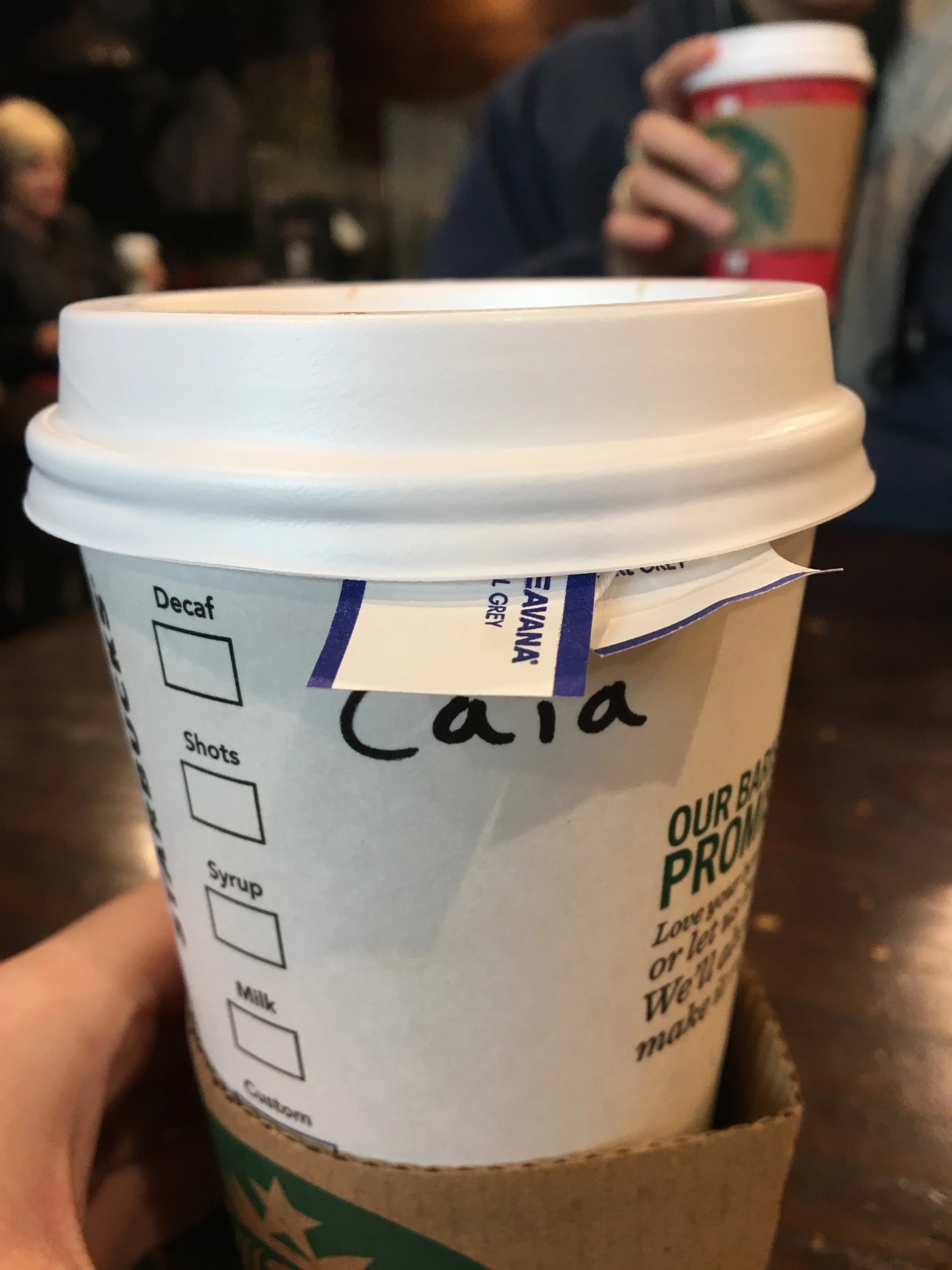 iPhone Photo | "I started telling baristas my actual name, and sometimes they spell it correctly!"