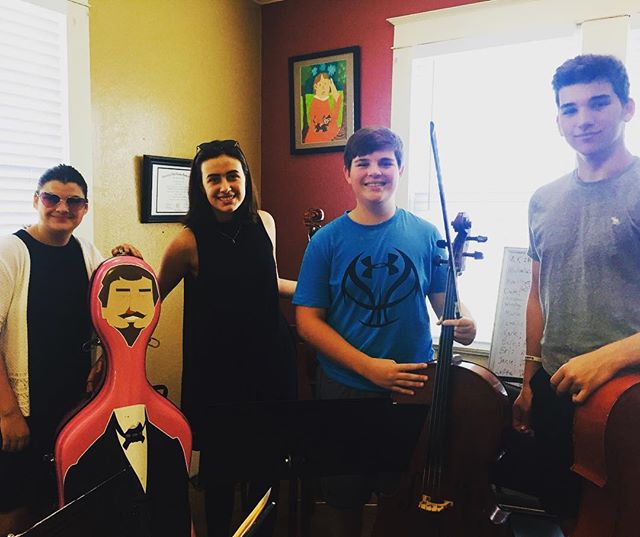 Teen String Camp. George and his groupies 🎻🎻