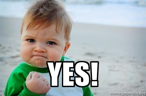 Fist pump like this awesome baby!
