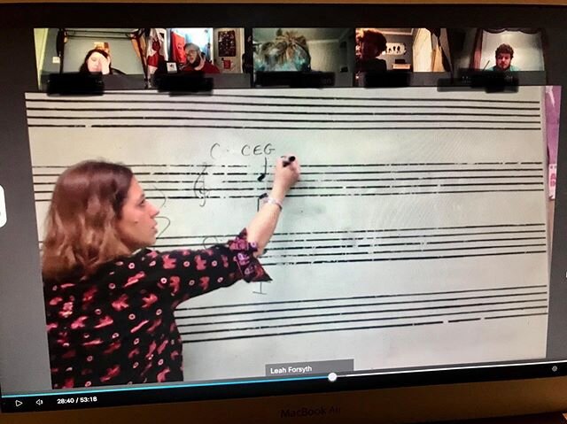 Taught some remote music theory this morning... a few kinks to work out, but proud of all the @nsula students who are giving it their best and adjusting to this new &ldquo;normal.&rdquo; #onlinelearning #musictheory #newnormal