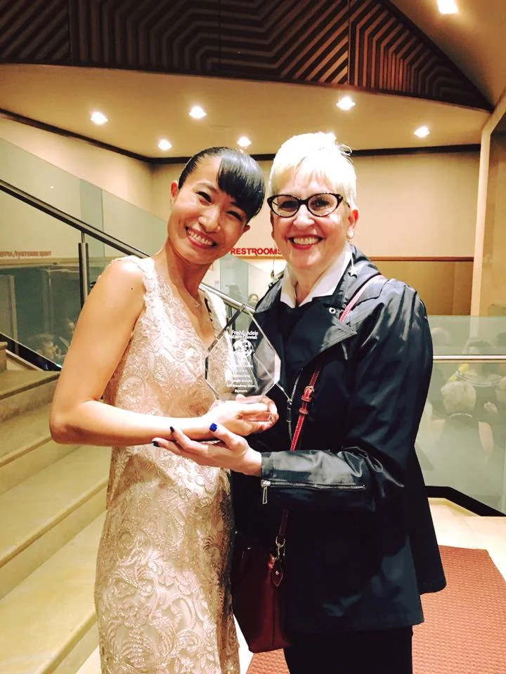 At Fred and Adele Astaire award with the Tony nominated director, Marcia Milgrom Dodge