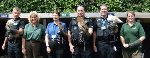 Identity Parade! General Manager Maz and Falconer Liz hope that their road tax and M.O.T.s are up to date!