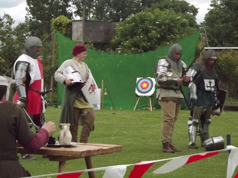 Battling Knights are always popular - here they are preparing to 'Have At Thee!'