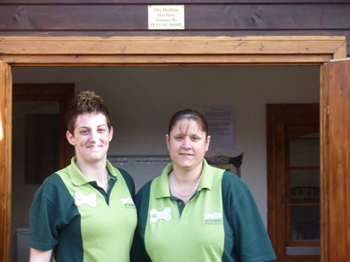 The girls from Pets At Home who did such a lotto raise funds for the main body of the building