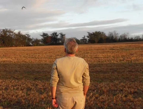 Stephen experiences the satisfaction of releasing a wild bird back to its natural habitat