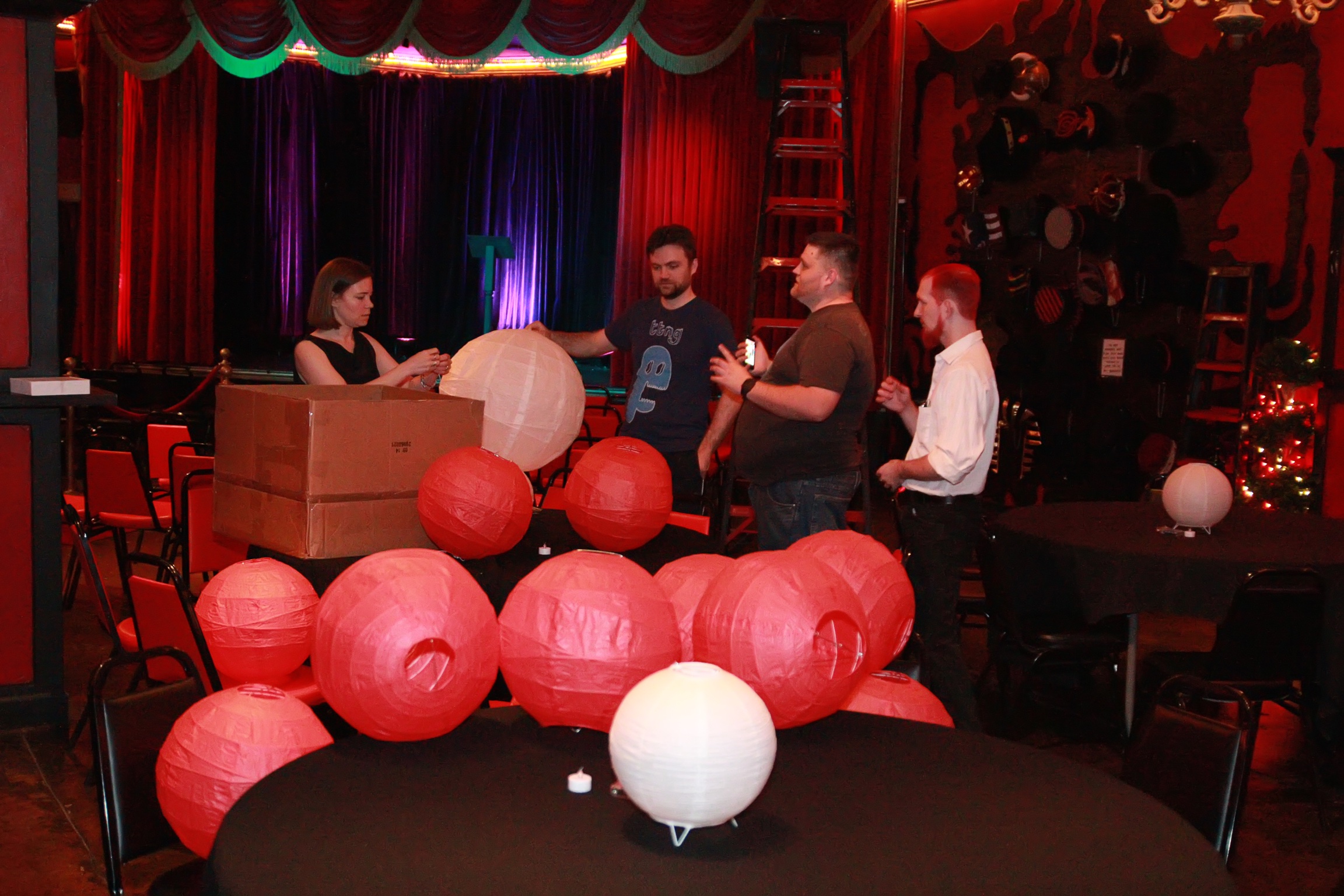 Setting up the venue