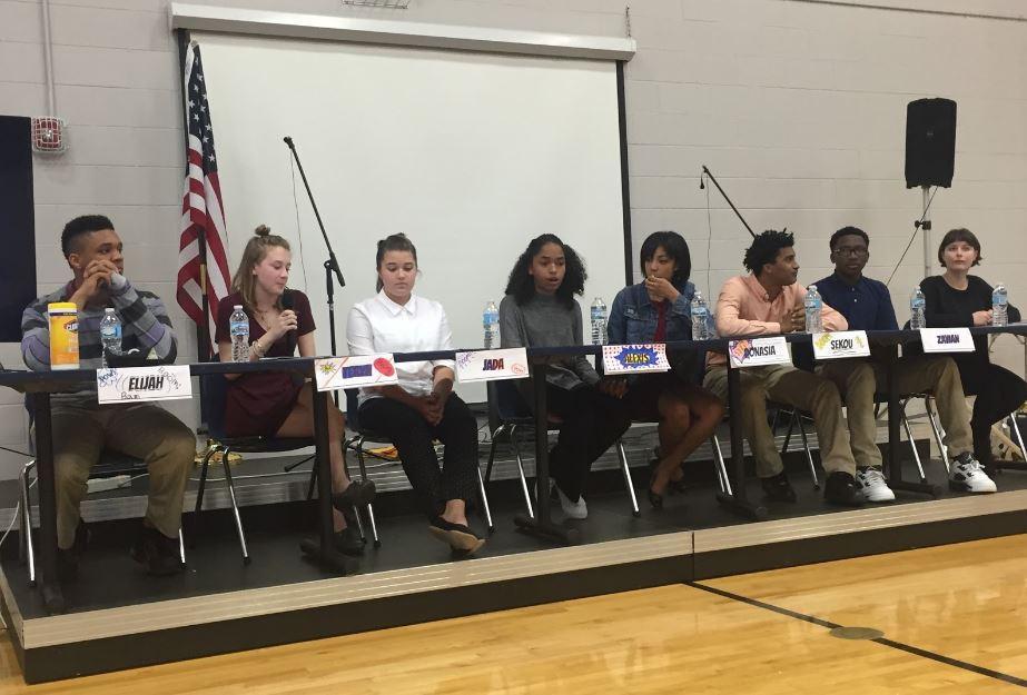 At the conclusion of the Comic Con, our student panel presents their comic book creation process and answers questions from the crowd.