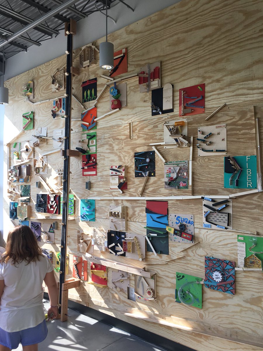Demonstrate farm to table through a massive marble run.