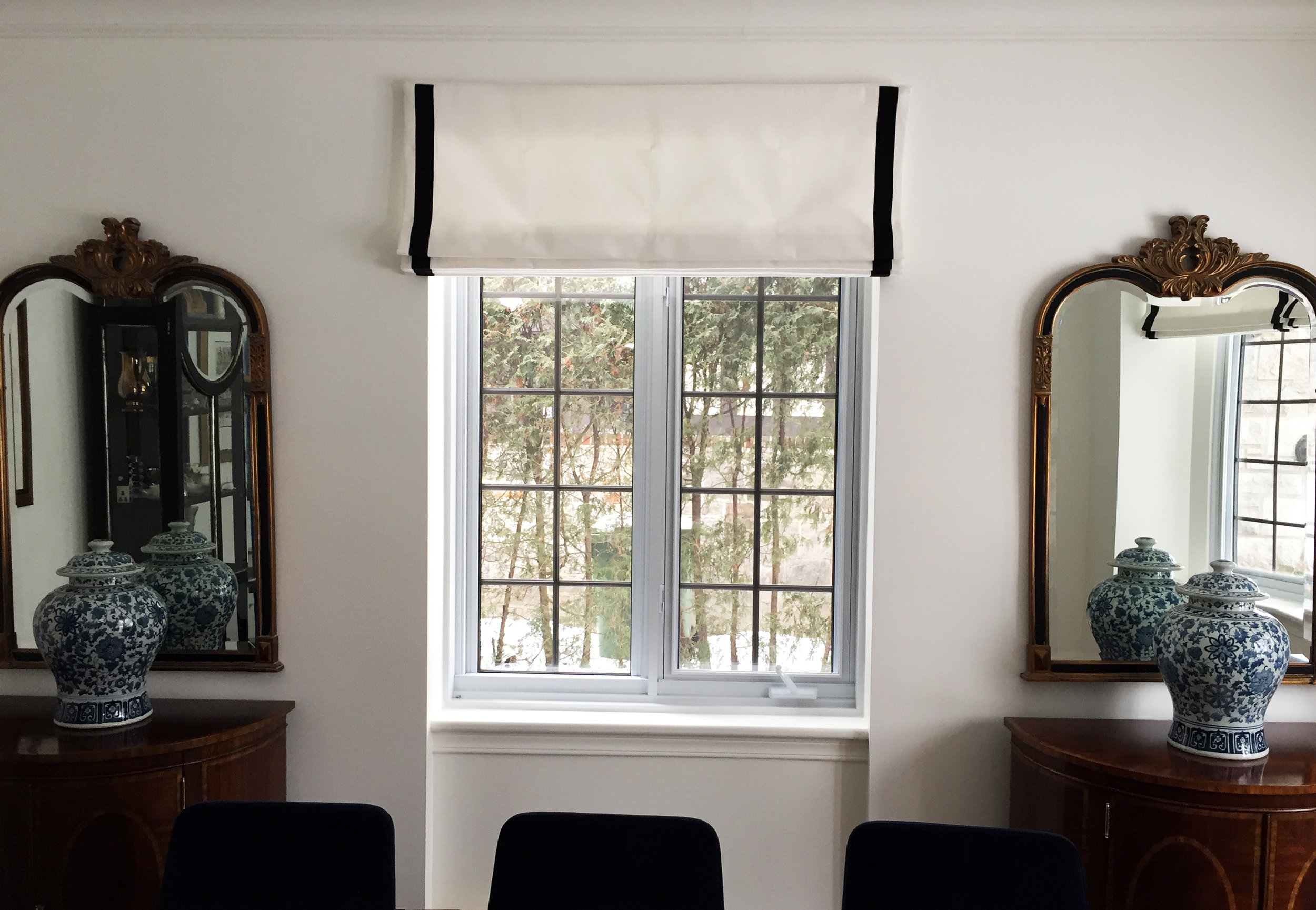 Stationary Roman Shade Style Valance