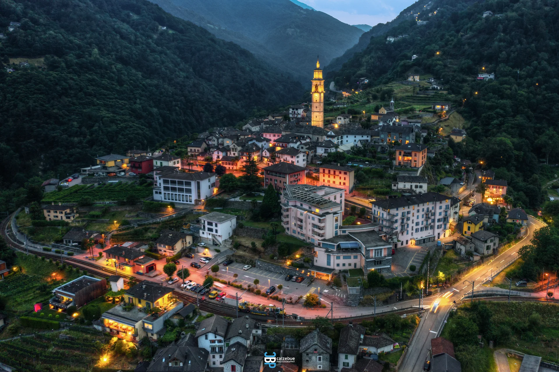 Veduta aerea - Intragna (Ticino)