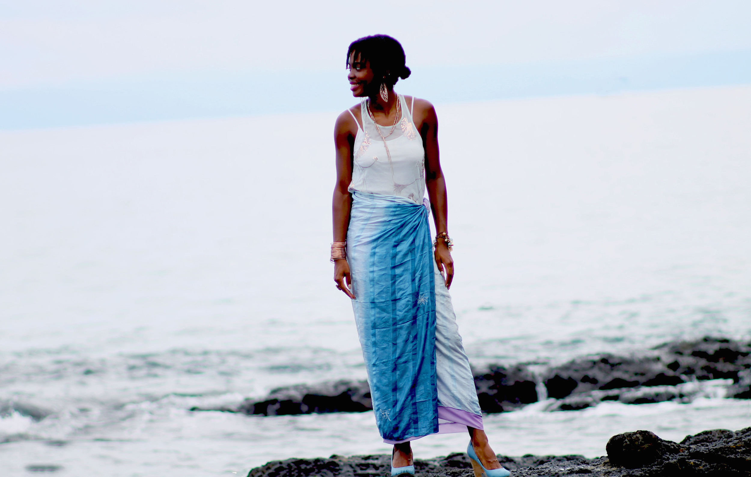 Tank: Free People; Skirt: Banana Republic; Shoes: Franco Sarto