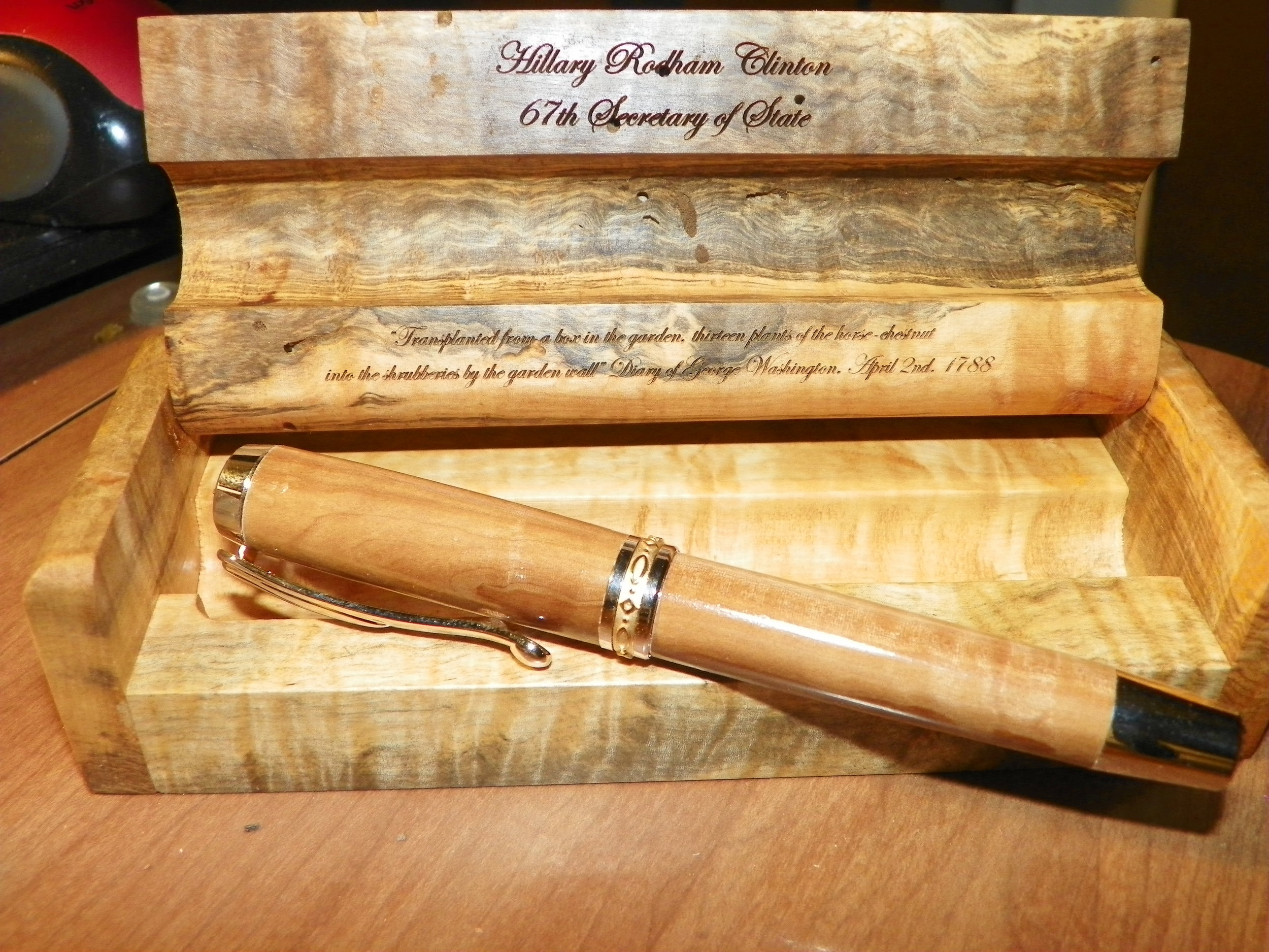 Pen & Box for former Secretary of State Hillary Clinton - 2013