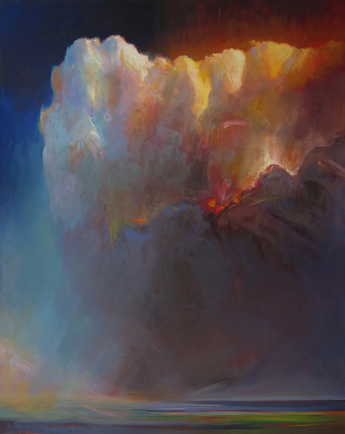 COME WITH THUNDER 60" x 48" oil on canvas