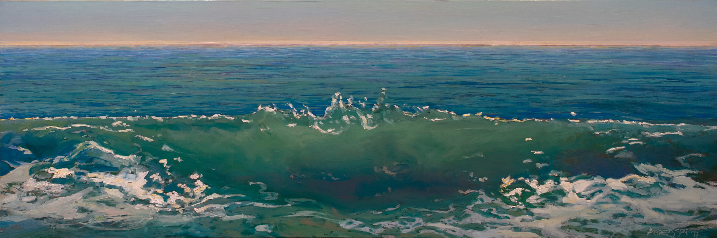 OCEANUS, NO. 1   12" x 36"  oil on panel