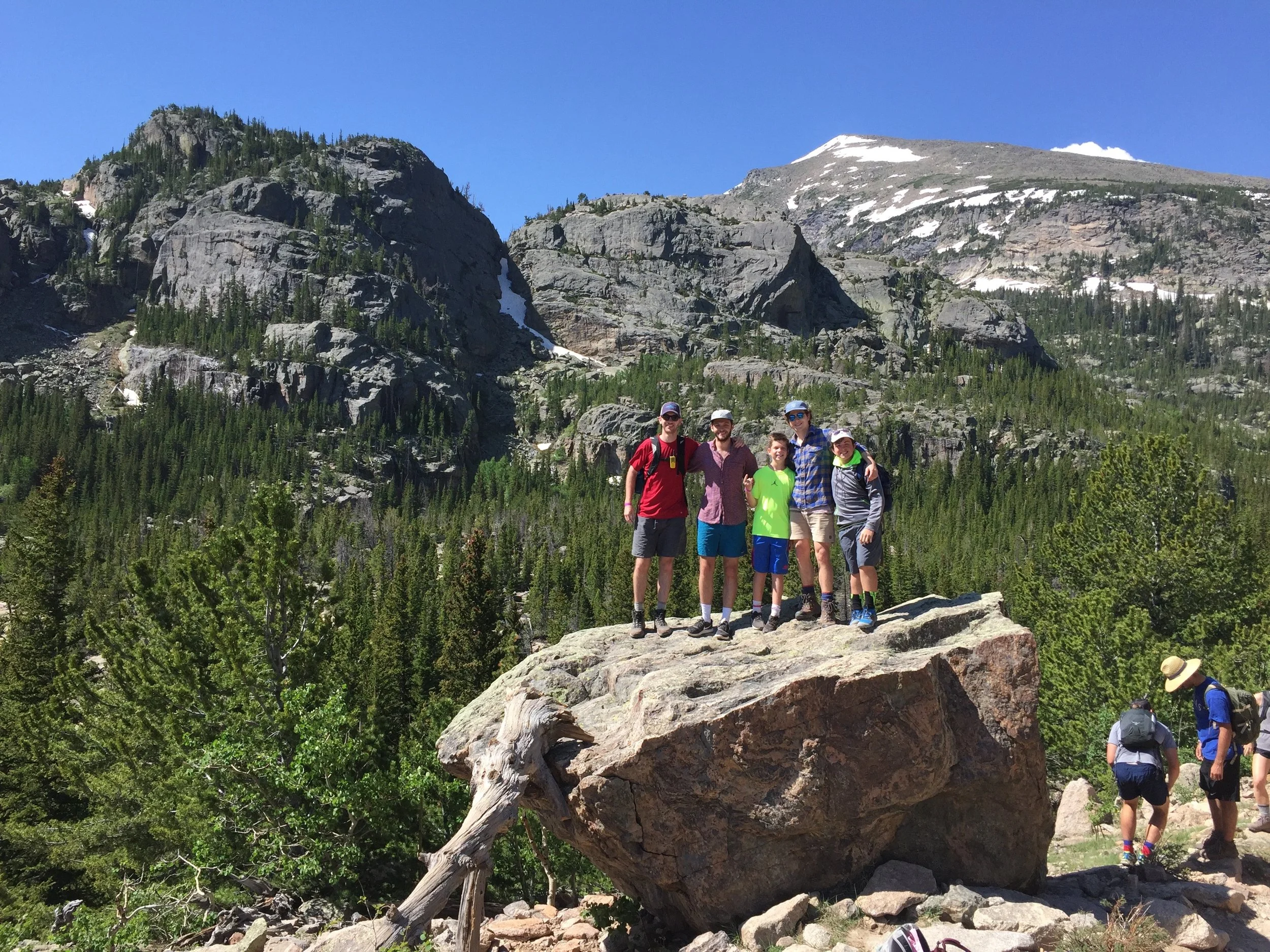 Mark, Bradley & Andy leading kids on an adventure, up the mountain in Colorado.