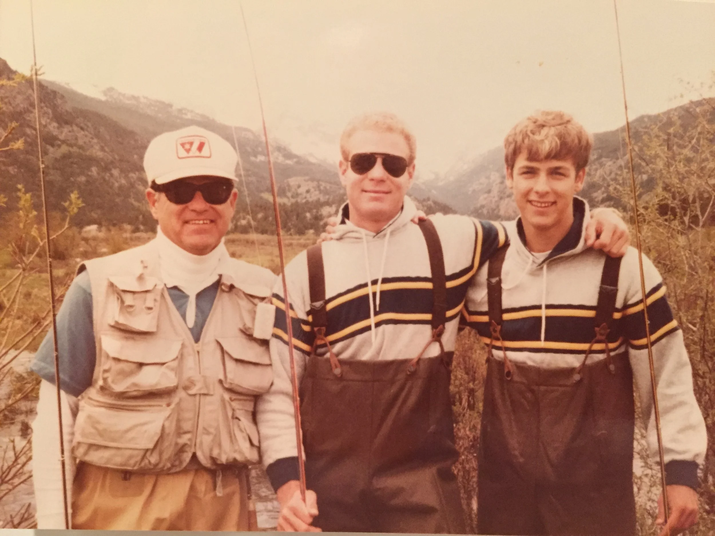 Dad, Paul & me fly fishing in the Tetons. We had a wonderful childhood, and were deeply loved by our folks, for which I could never say thanks enough. And no little brother has a better big brother than me!