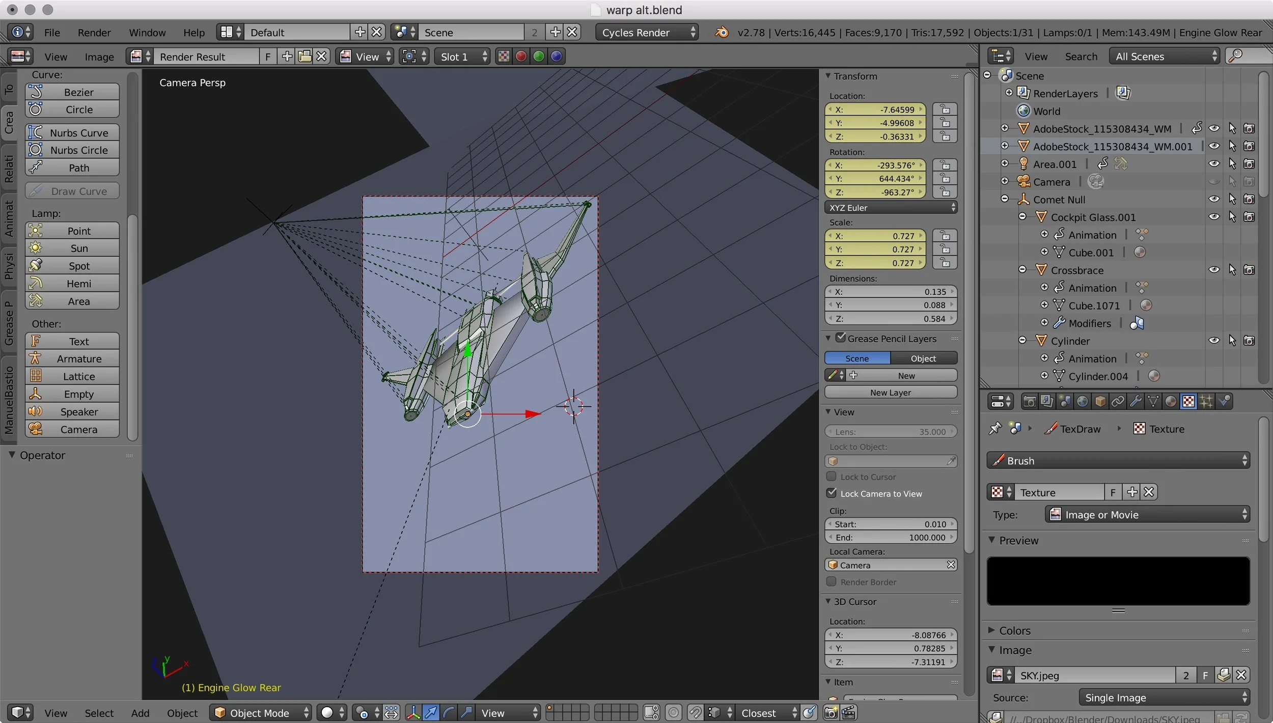 Blender 3d model of Bernard's Beauty for 43 Seconds