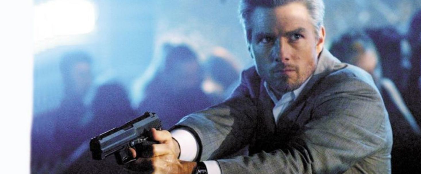 Tom Cruise is like an evil Don Johnson in 2004’s Collateral, another movie about a taxi driver and a captive held at gunpoint